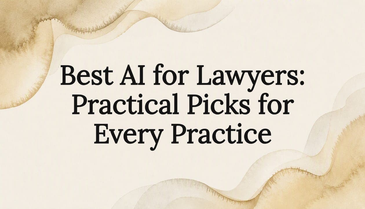 Best AI for Lawyers: Practical Picks for Every Practice