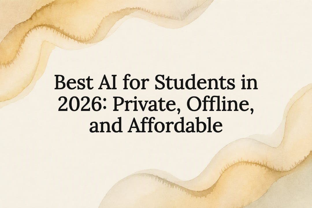 Best AI for Students in 2026: Private, Offline, and Affordable