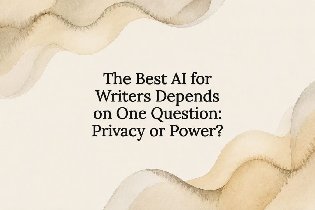 The Best AI for Writers Depends on One Question: Privacy or Power?