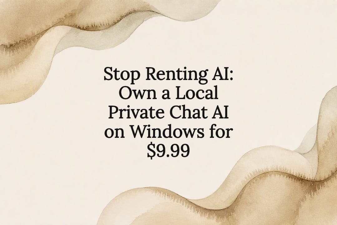 Stop Renting AI: Own a Local Private Chat AI on Windows for $9.99
