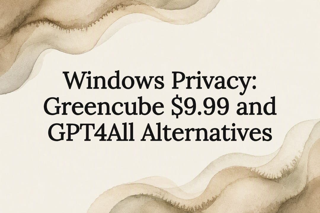 Windows Privacy: Greencube $9.99 and GPT4All Alternatives