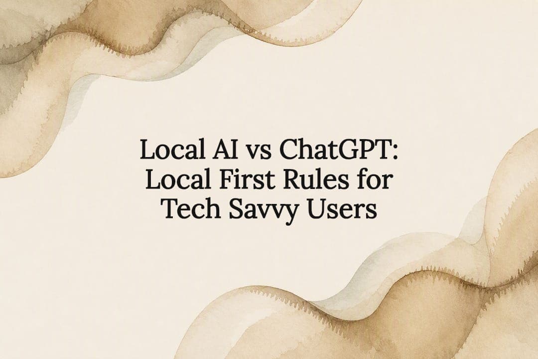 Local AI vs ChatGPT: Local First Rules for Tech Savvy Users