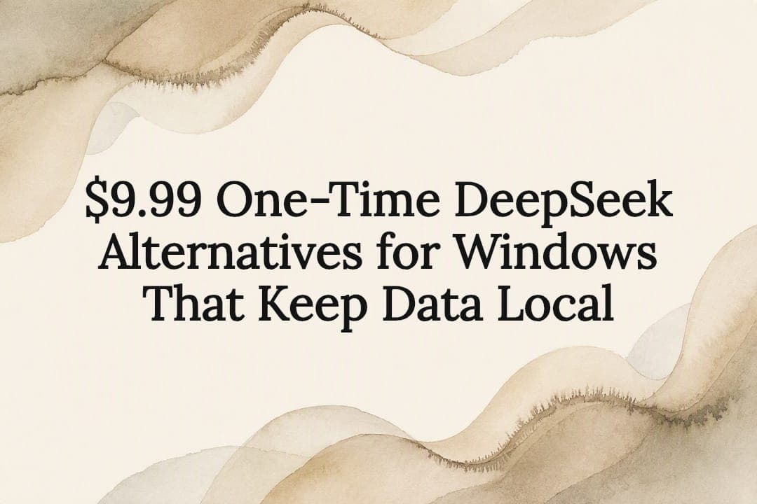 $9.99 One-Time DeepSeek Alternatives for Windows That Keep Data Local