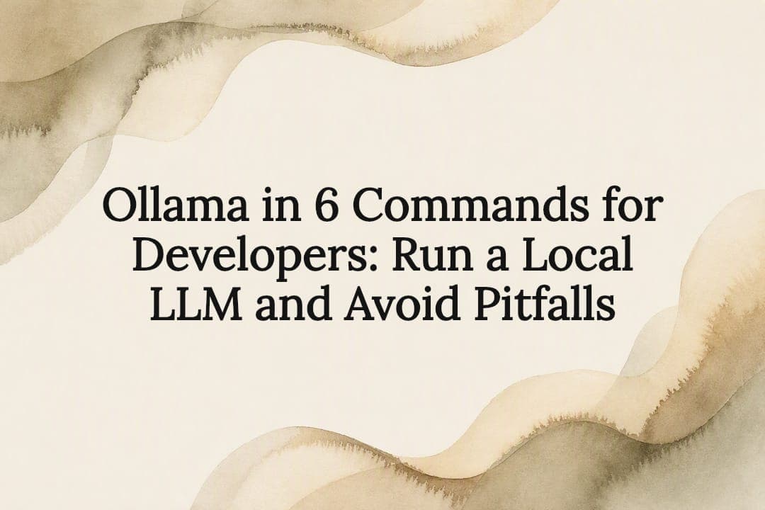 Ollama in 6 Commands for Developers: Run a Local LLM and Avoid Pitfalls
