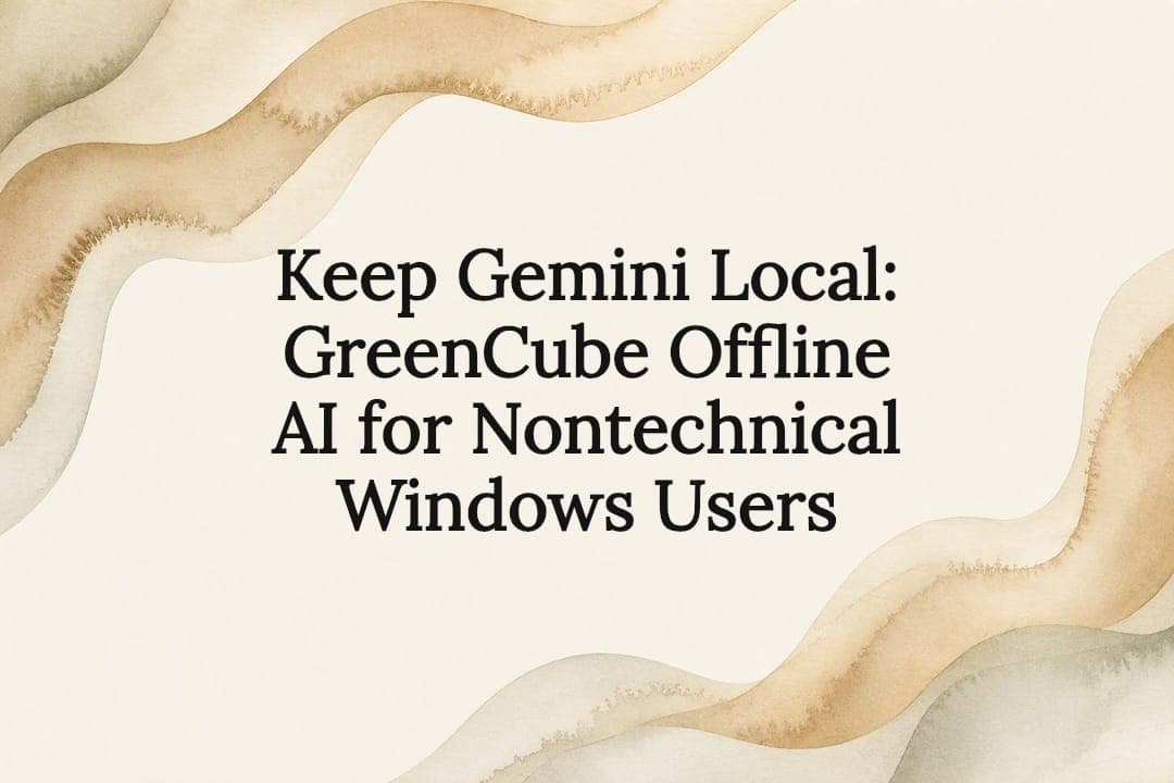 Keep Gemini Local: GreenCube Offline AI for Nontechnical Windows Users