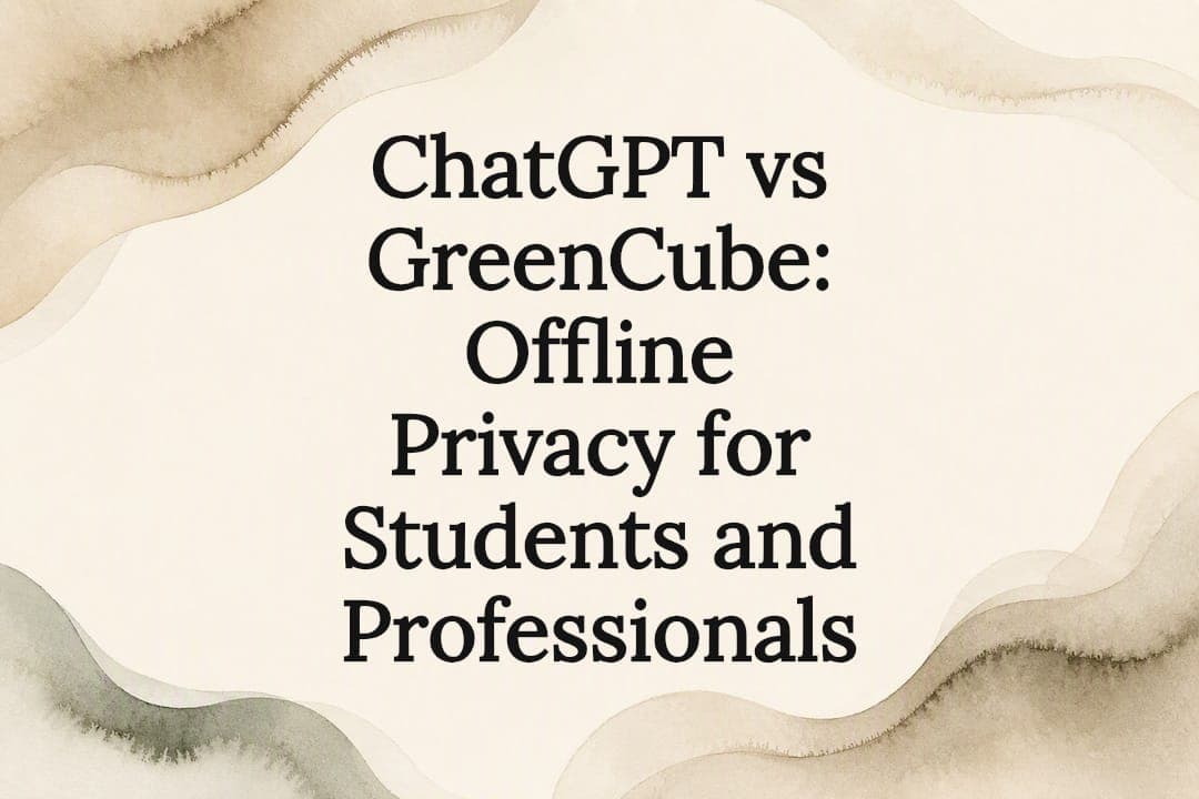ChatGPT vs GreenCube: Offline Privacy for Students and Professionals