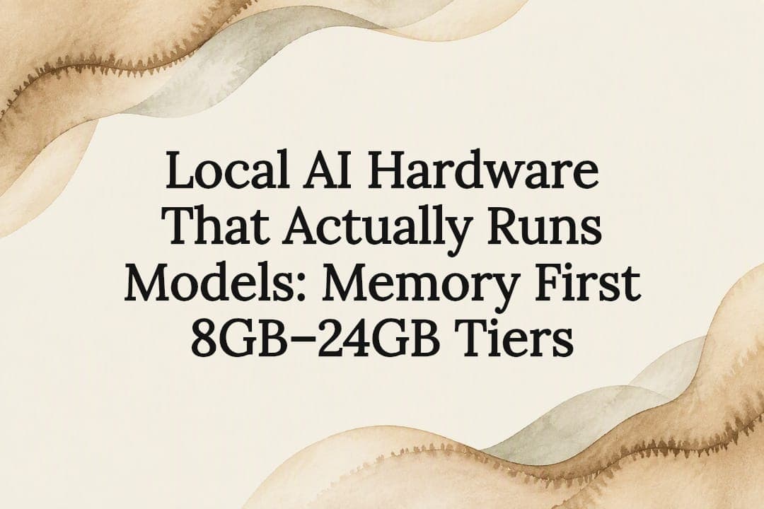 Local AI Hardware That Actually Runs Models: Memory First 8GB–24GB Tiers