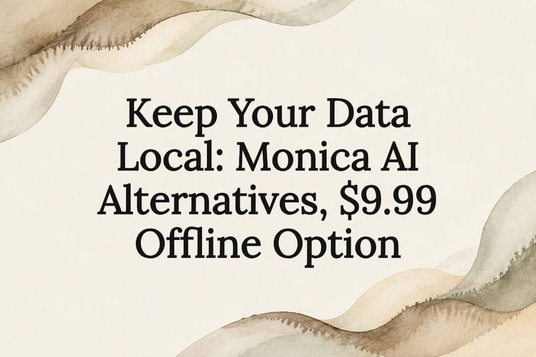 Keep Your Data Local: Monica AI Alternatives, $9.99 Offline Option