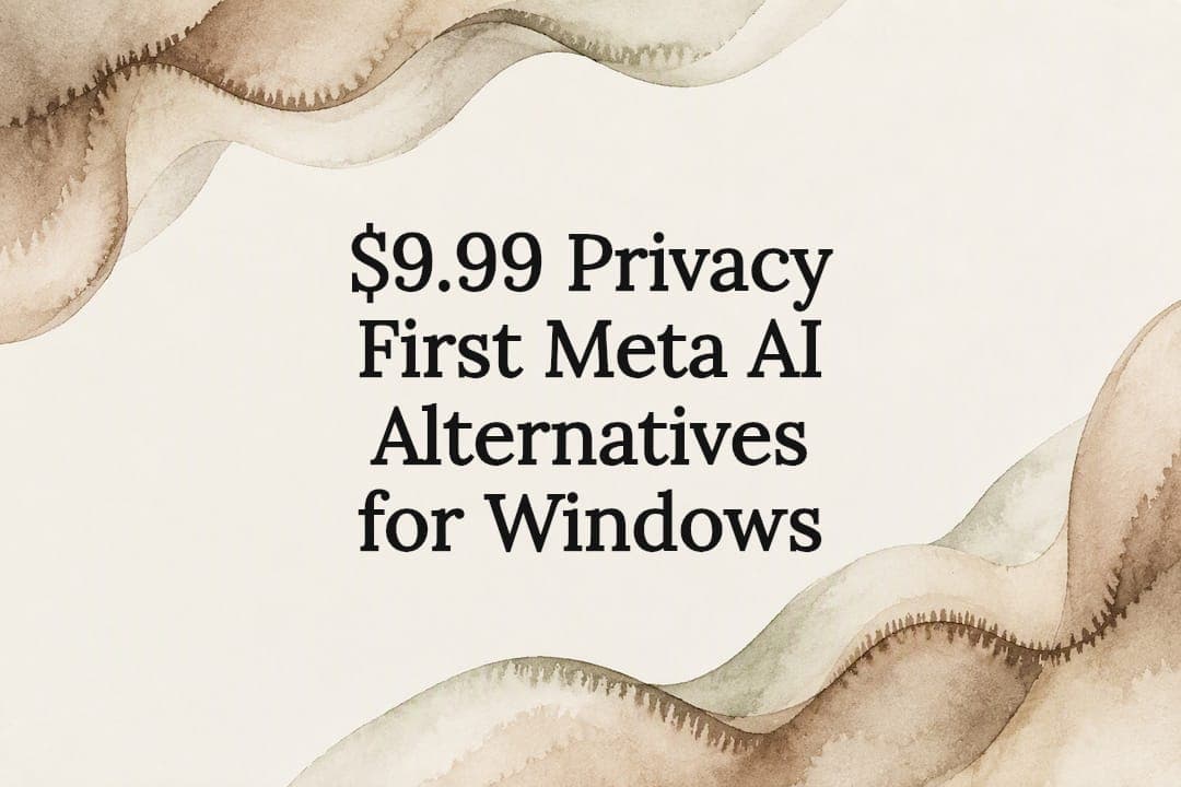 $9.99 Privacy First Meta AI Alternatives for Windows