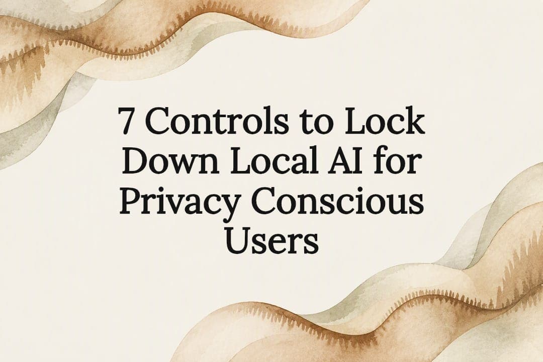 7 Controls to Lock Down Local AI for Privacy Conscious Users