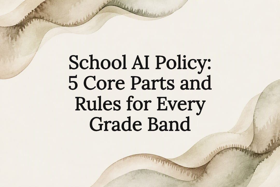 School AI Policy: 5 Core Parts and Rules for Every Grade Band