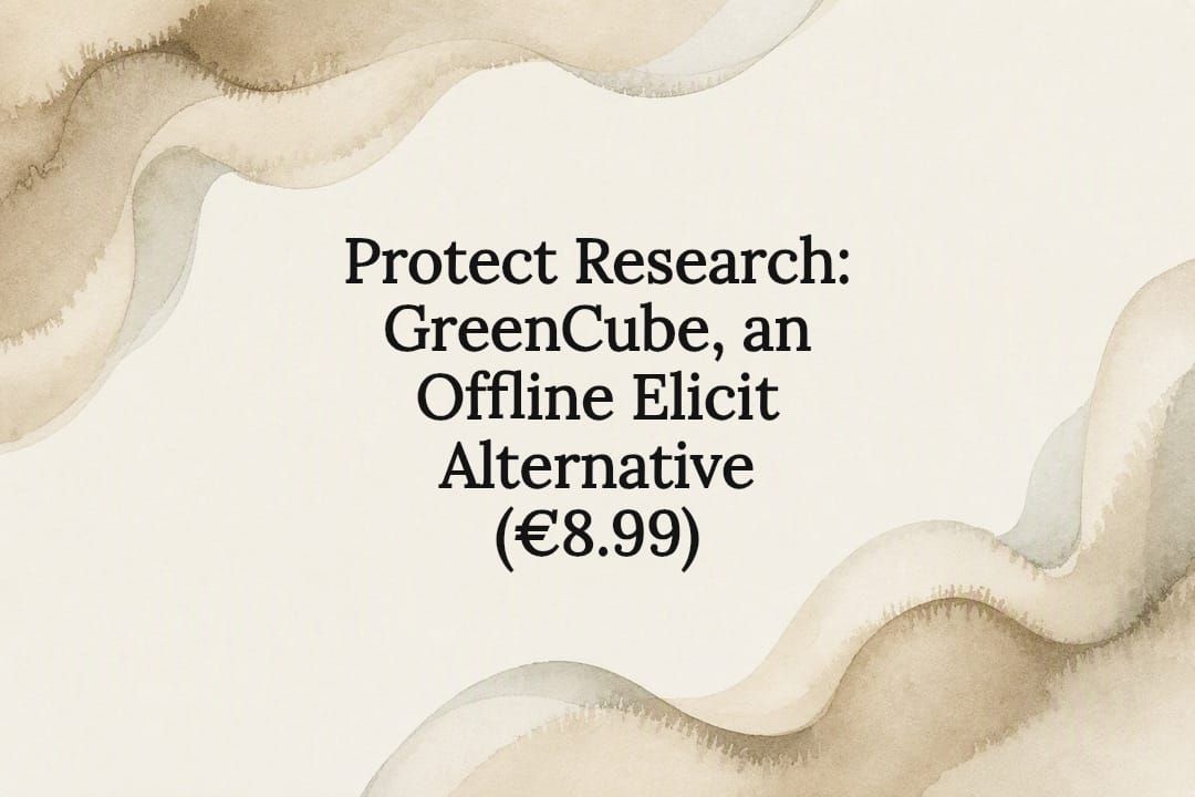 Decorative title card for offline AI research