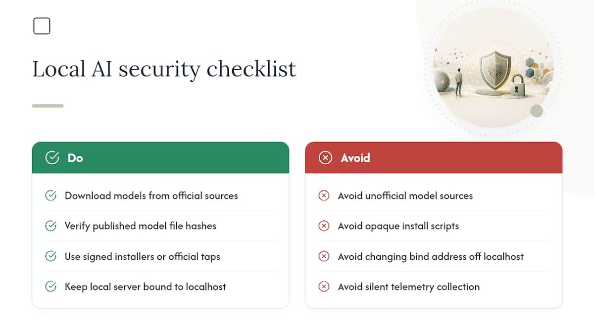 What are the security risks of running AI models offline? — overview diagram