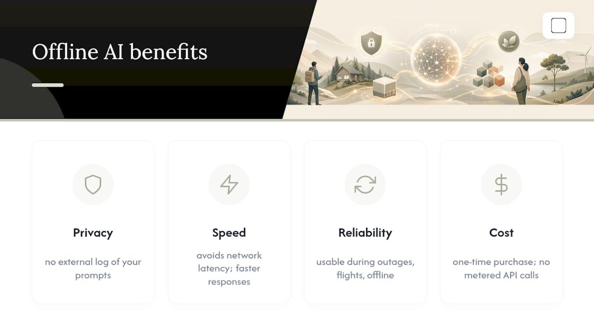 Diagram of offline AI benefits