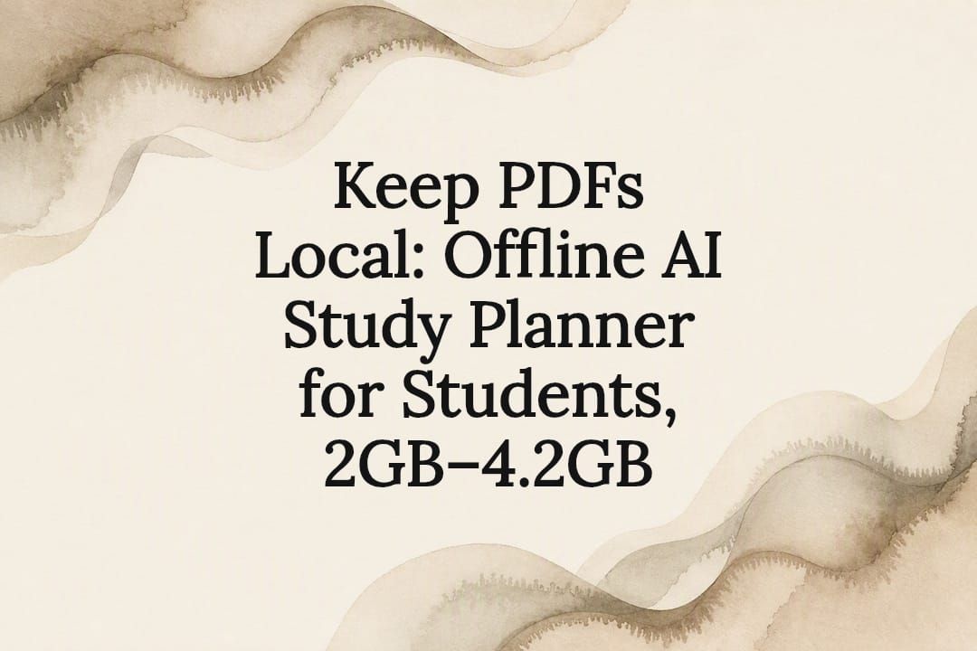 Decorative offline study planner title card